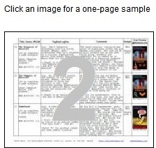 Click to view Sample Page of Concise Logline List